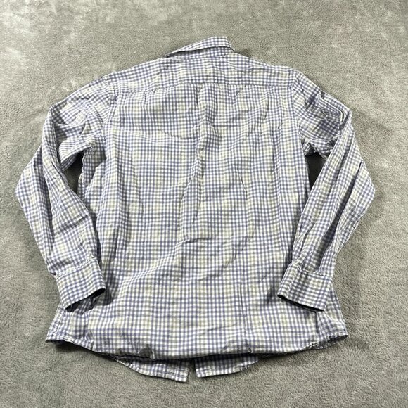 Banana Republic‎ L Men Soft Wash Standard Fit Button Down Purple Plaid Casual - Picture 8 of 12